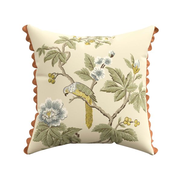 Sanderson x National Trust Lophura Cushion 45cm x 45cm English Grey | Bed Sava