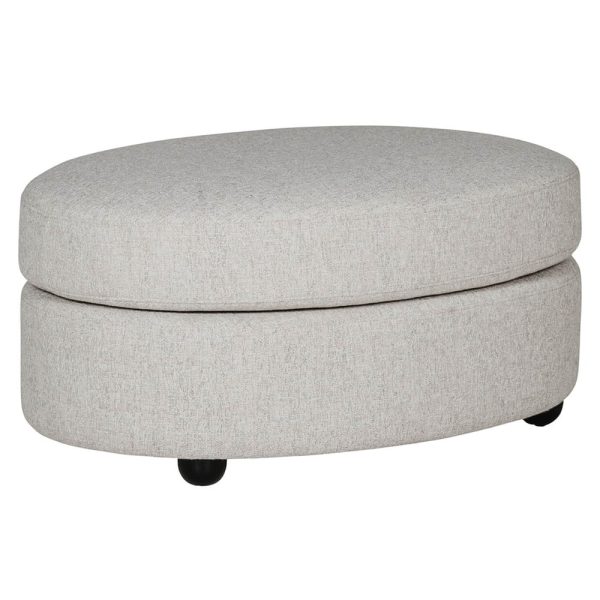 Santiago Fabric Storage Ottoman In Natural | Bed Sava