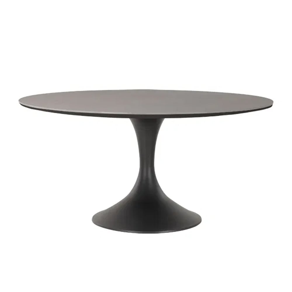 Santiago Large Aluminium Garden Dining Table In Grey Charcoal