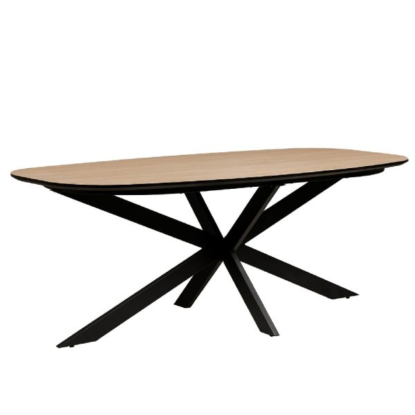 Santiago Wooden Large Oval Dining Table In Oak | Bed Sava