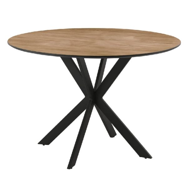 Santiago Wooden Round Dining Table In Oak | Bed Sava