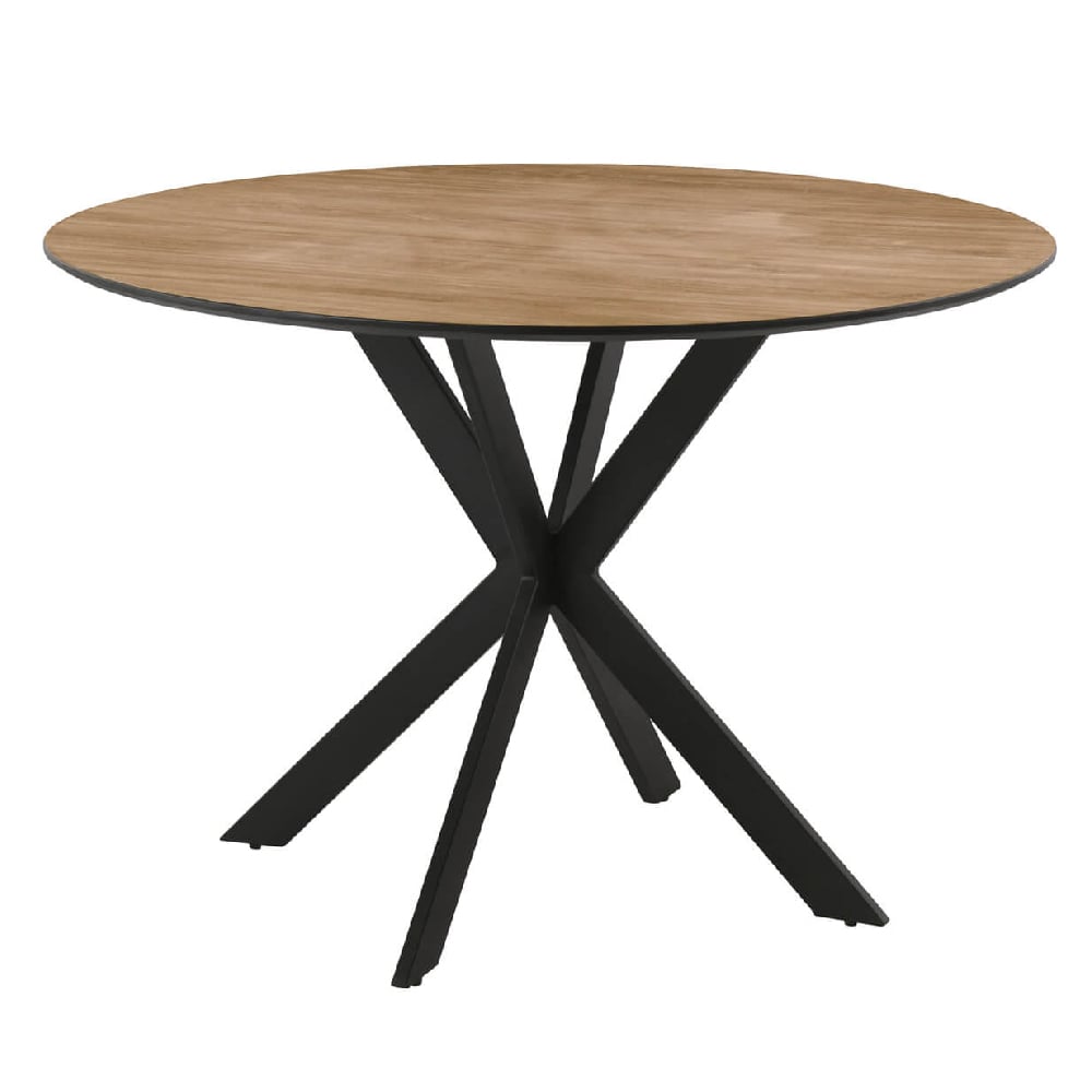 Santiago Wooden Round Dining Table In Oak