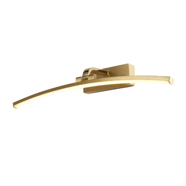 Santorini LED Picture Light Large In Satin Brass And Brushed | Bed Sava