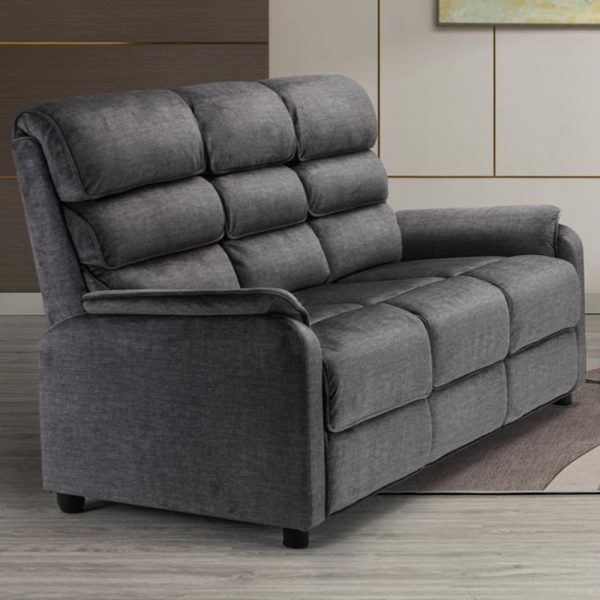 Sanur Fabric 3 Seater Sofa In Grey | Bed Sava