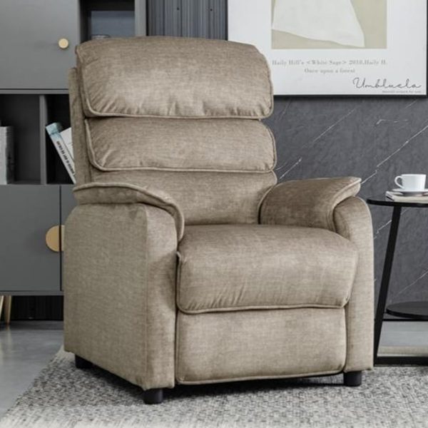 Sanur Fabric 1 Seater Sofa In Taupe | Bed Sava