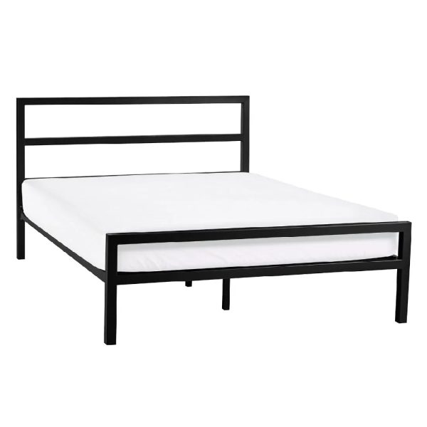 Sarnia Metal Double Bed In Black | Bed Sava