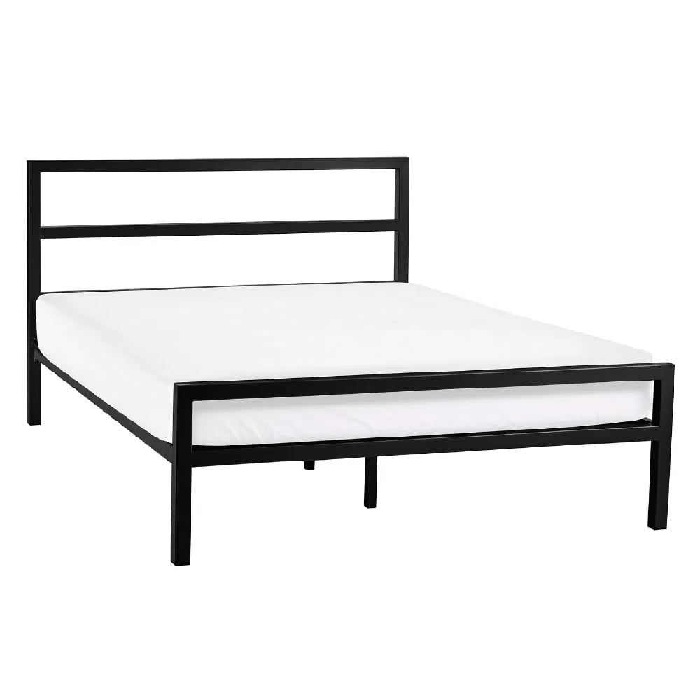 Sarnia Metal Double Bed In Black