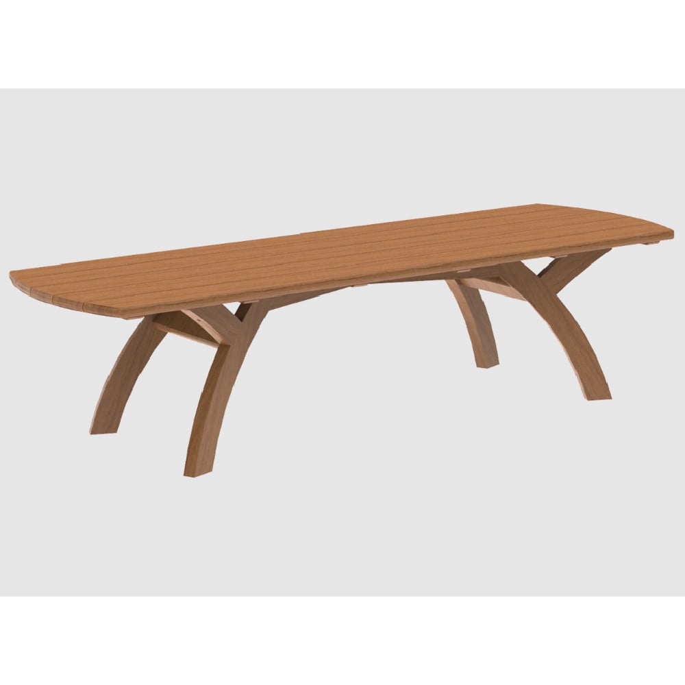 Sauchie Large Wooden Garden Dining Table In Natural