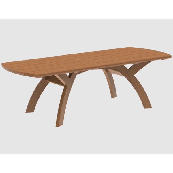 Sauchie Small Wooden Garden Dining Table In Natural | Bed Sava