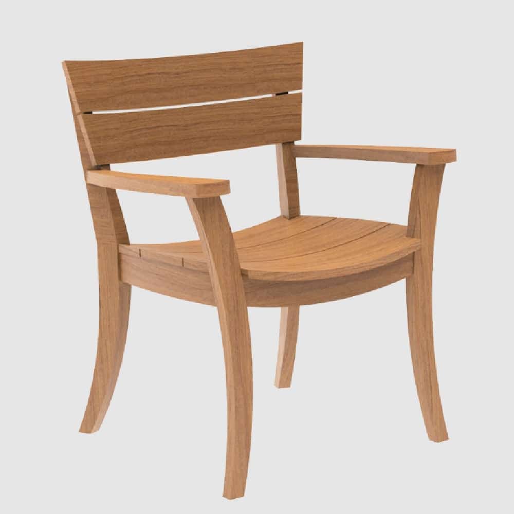 Sauchie Wooden Garden Armchair In Natural