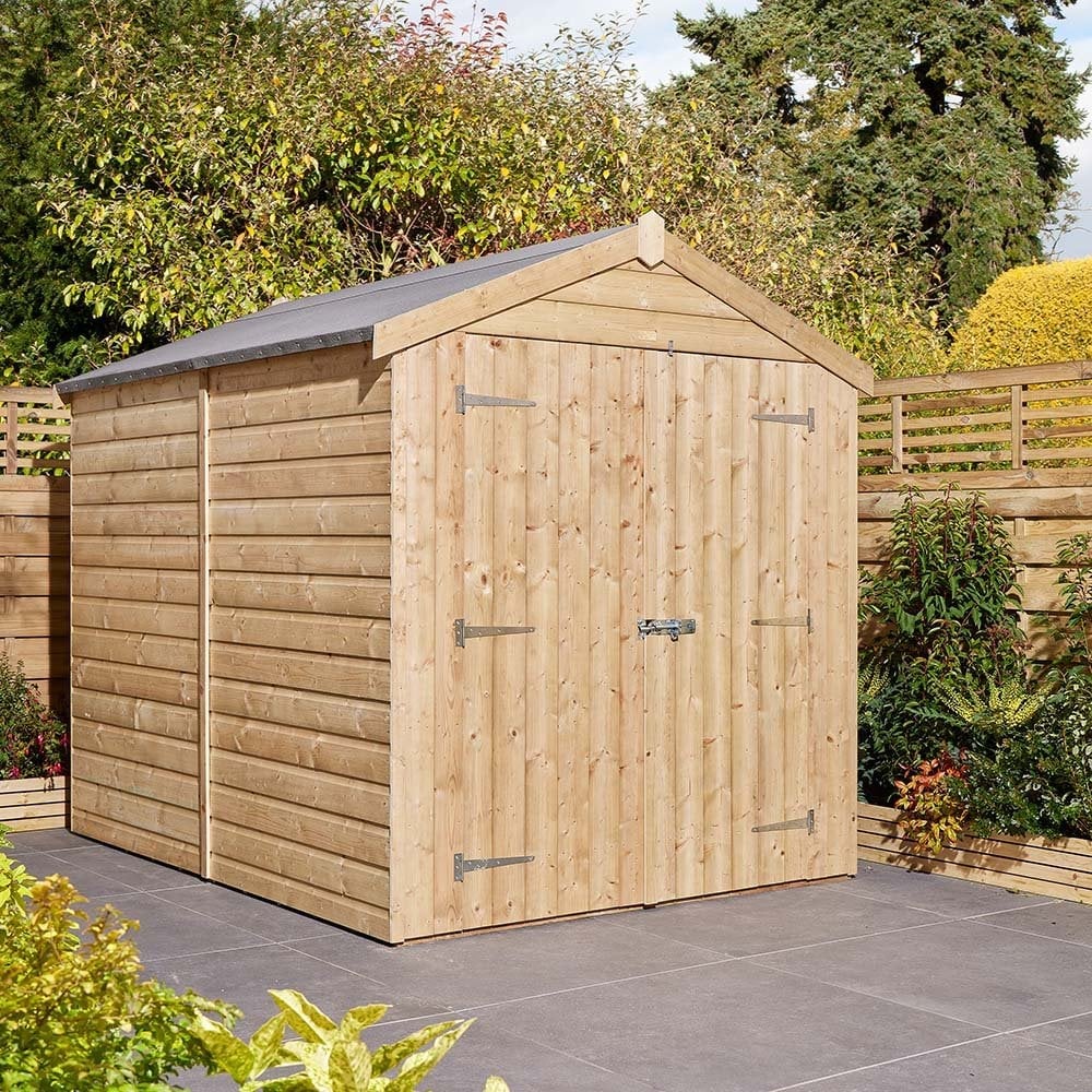 Schijndel Large Wooden Garden Apex Shed With 2 Doors In Natural