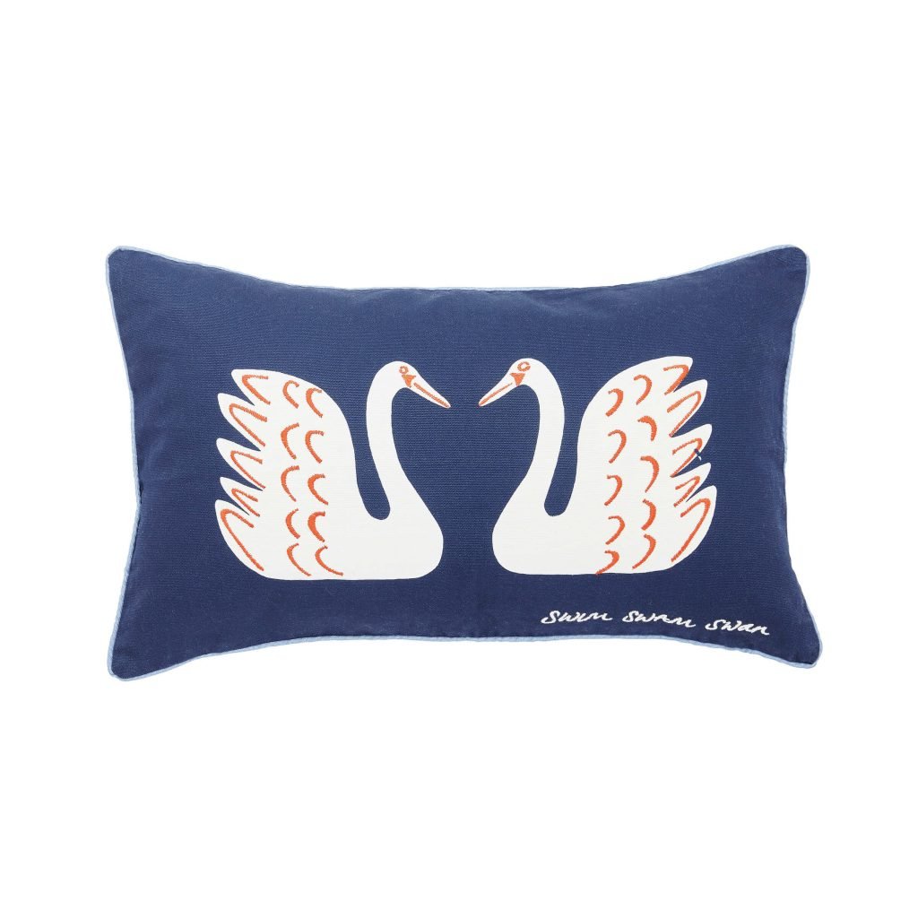 Scion Jackfruit & The Beanstalk Cushion 30cm x 50cm, Navy & Sky