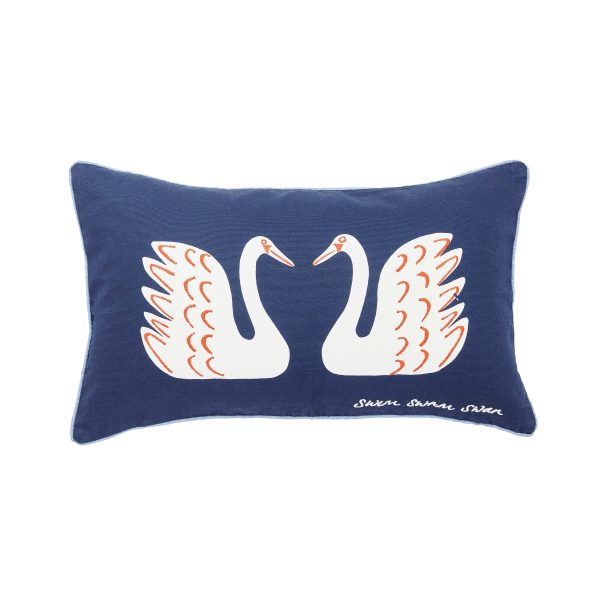 Scion Jackfruit  The Beanstalk Cushion 30cm x 50cm Navy  Sky | Bed Sava