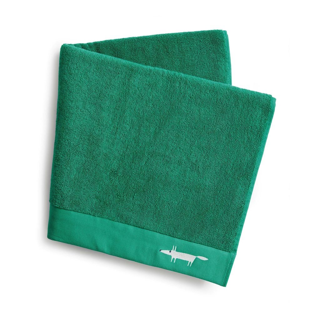 Scion Mr Fox Embroidered Bath Towel, Forest