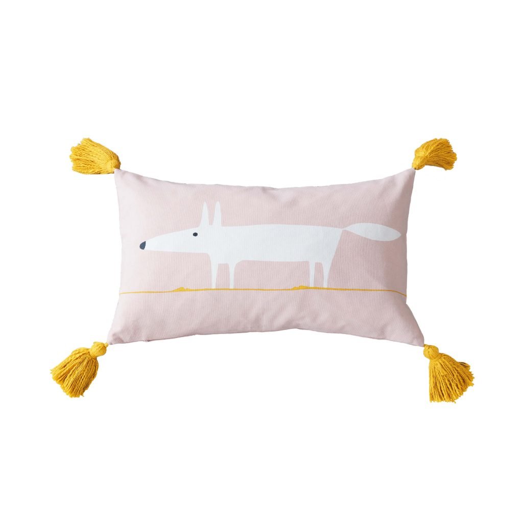 Scion Mr Fox Cushion 30cm x 50cm, Milkshake
