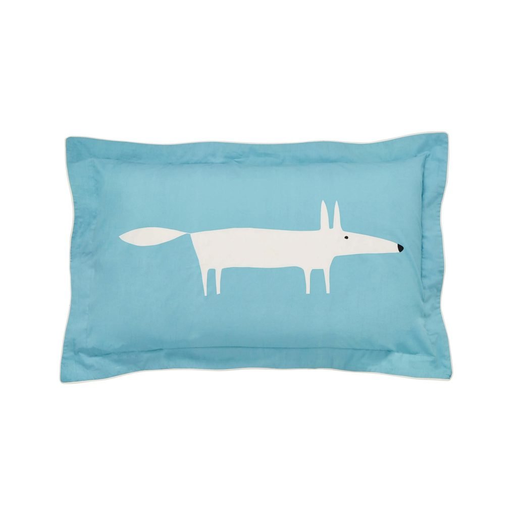 Scion Mr Fox Oxford Pillowcase, Teal