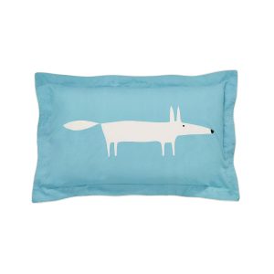 Scion Mr Fox Oxford Pillowcase Teal | Bed Sava
