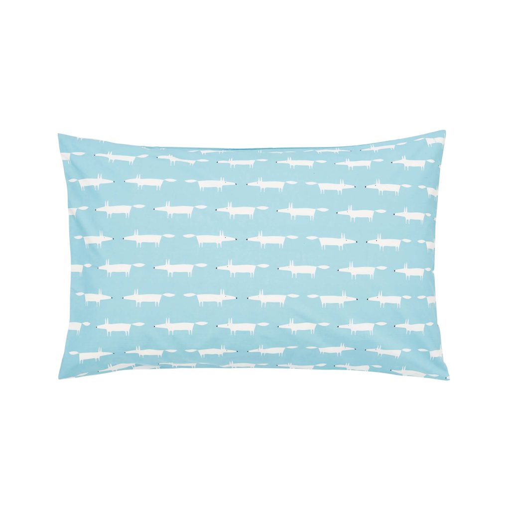 Scion Mr Fox Standard Pillowcases, Teal
