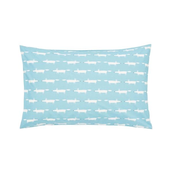 Scion Mr Fox Standard Pillowcases Teal | Bed Sava