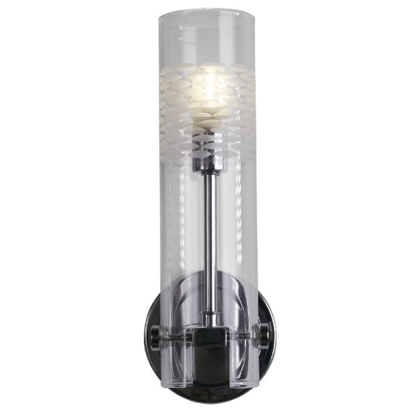 Scope Clear Glass Shade Bathroom Wall Light In Chrome | Bed Sava
