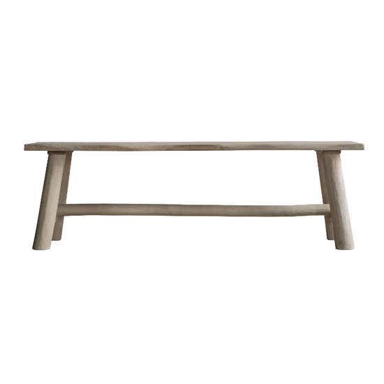 Annapolis Large Wooden Dining Bench In Rustic And Natural