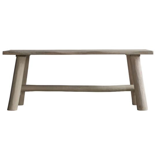 Annapolis Small Wooden Dining Bench In Rustic And Natural
