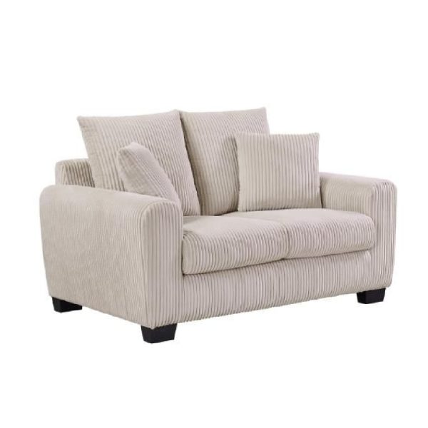 Selden Fabric 2 Seater Sofa With Black Legs In Mocha | Bed Sava