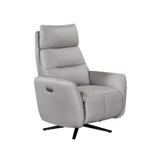 Seneca Leather Recliner Chair In Cloud | Bed Sava