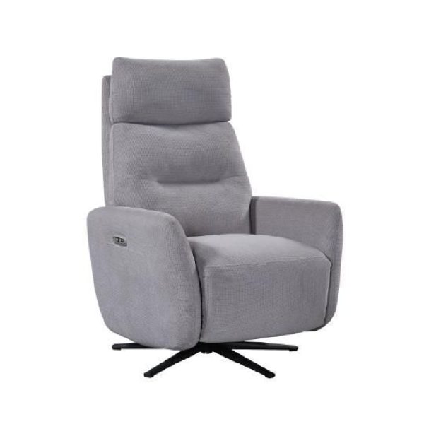 Seneca Fabric Recliner Chair In Pewter | Bed Sava