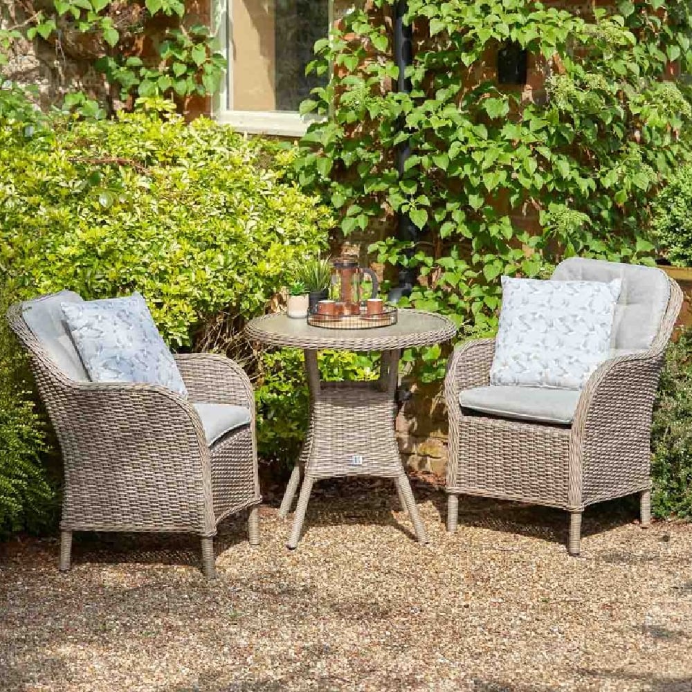 Sewanee Rattan Garden Bistro Set In Sand
