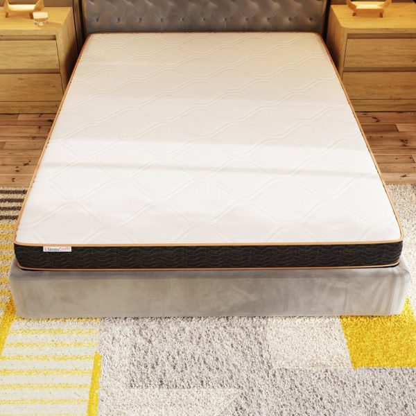 Sewell Fabric Bonnell Spring Double Mattress In White | Bed Sava