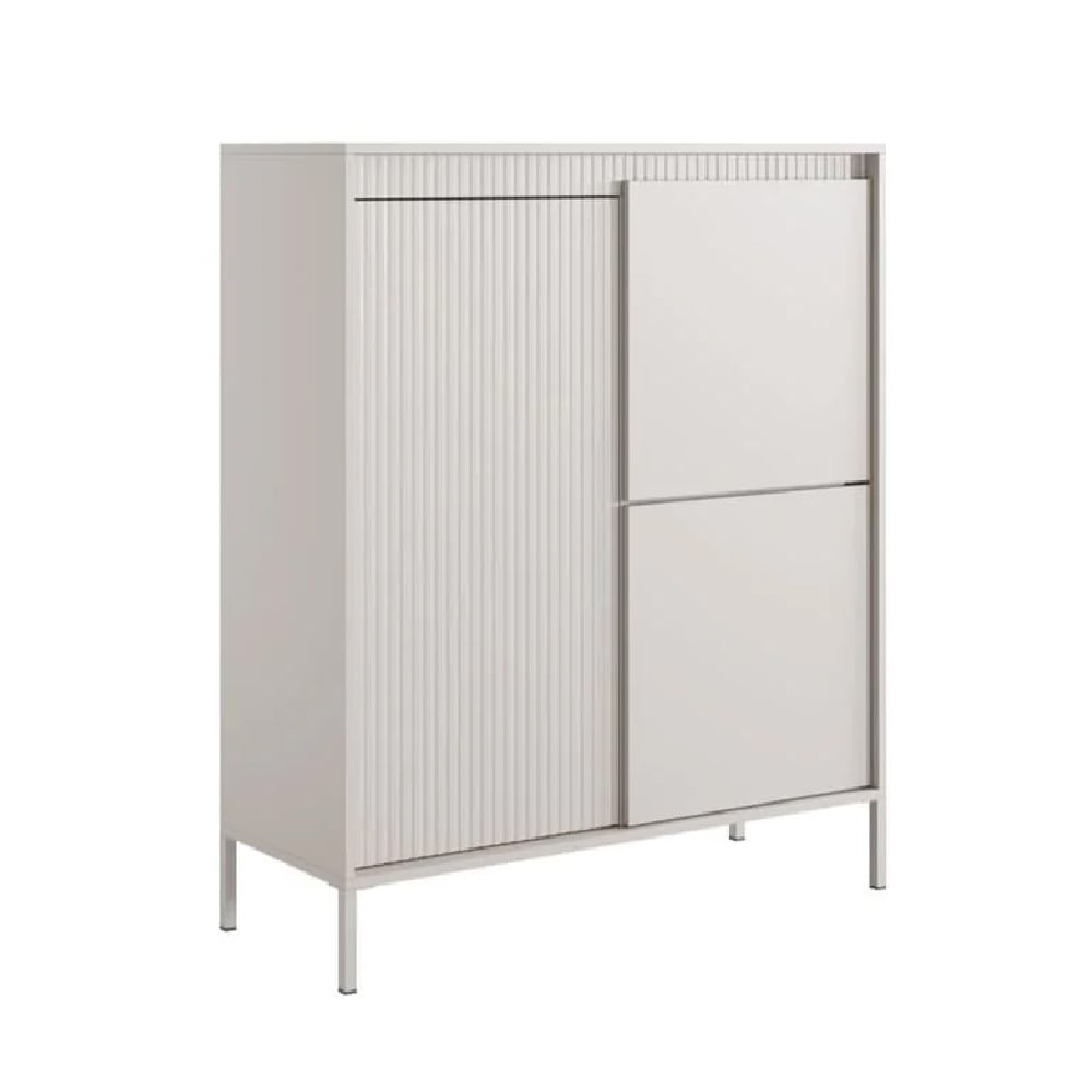 Shawnee Wooden Storage Cabinet With 3 Doors In Beige