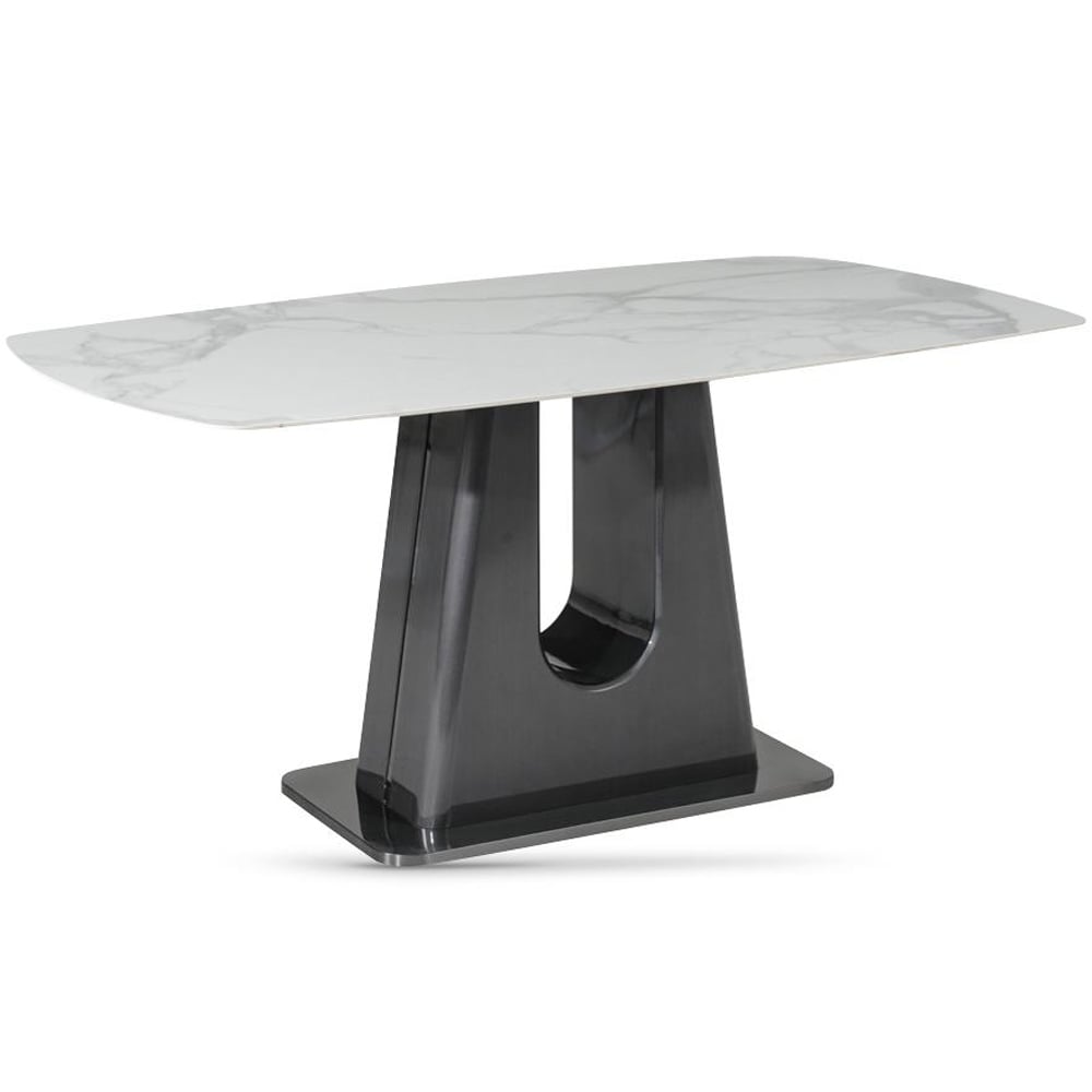 Shelby Sintered Stone Rectangular Coffee Table In Binli White
