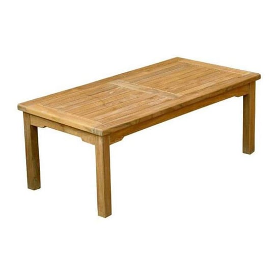 Sierra Wooden Rectangular Coffee Table In Teak