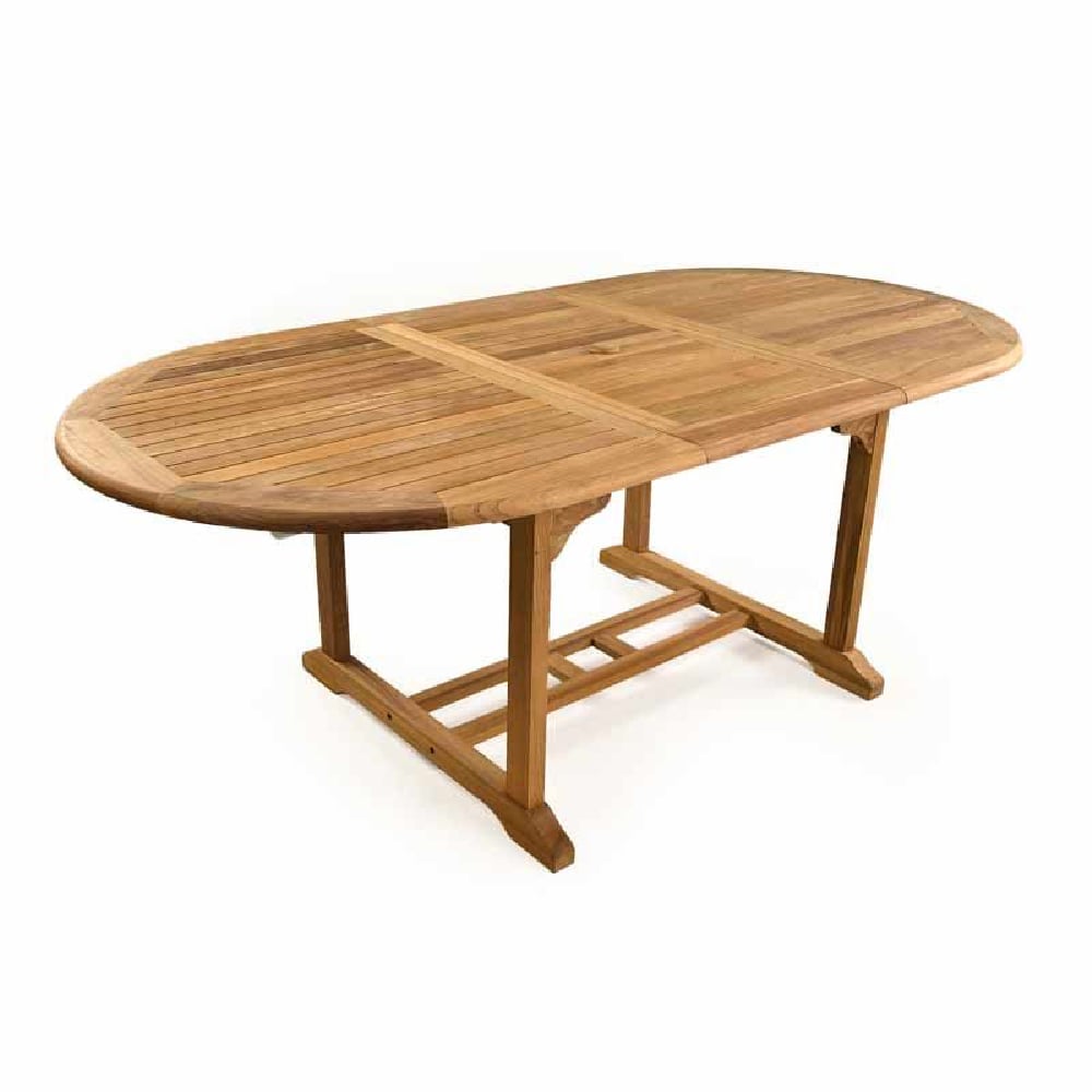 Sierra Wooden Extending Dining Table In Teak