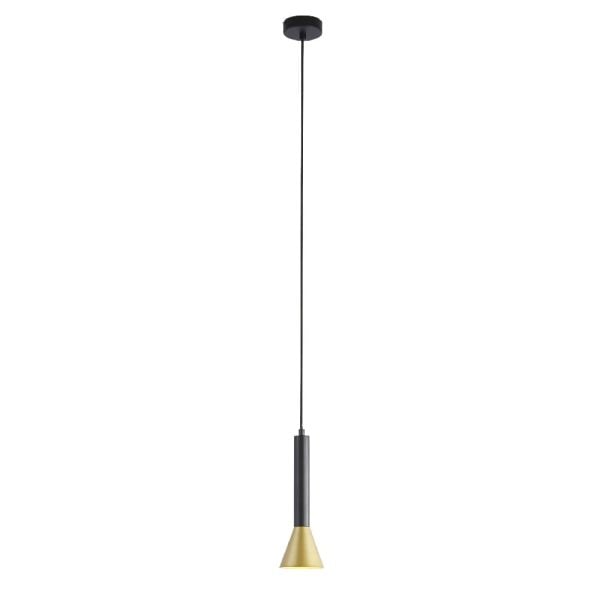 Signal Gold Shade Pendant Light In Black | Bed Sava