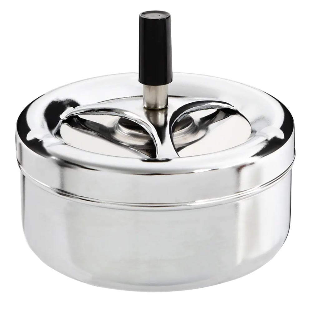 Sikeston Medium Iron Spinning Ashtray In Chrome
