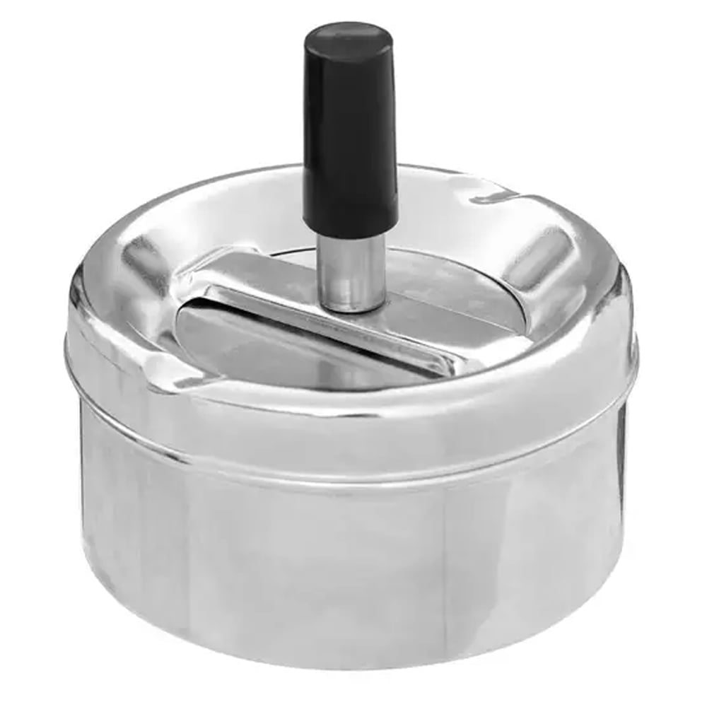 Sikeston Small Iron Spinning Ashtray In Chrome