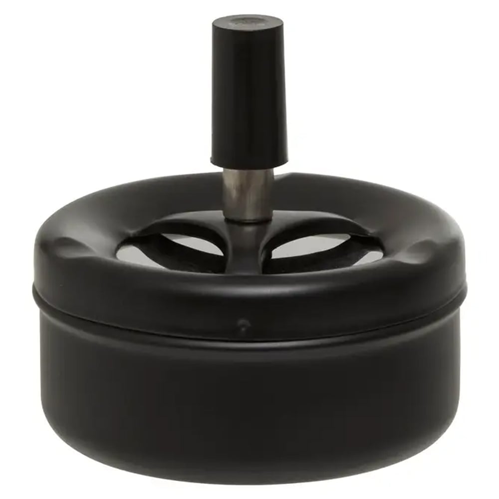 Sikeston Small Iron Spinning Ashtray In Matt Black