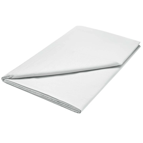 1951 Plain Dye Percale Single Flat Sheet Silver | Bed Sava