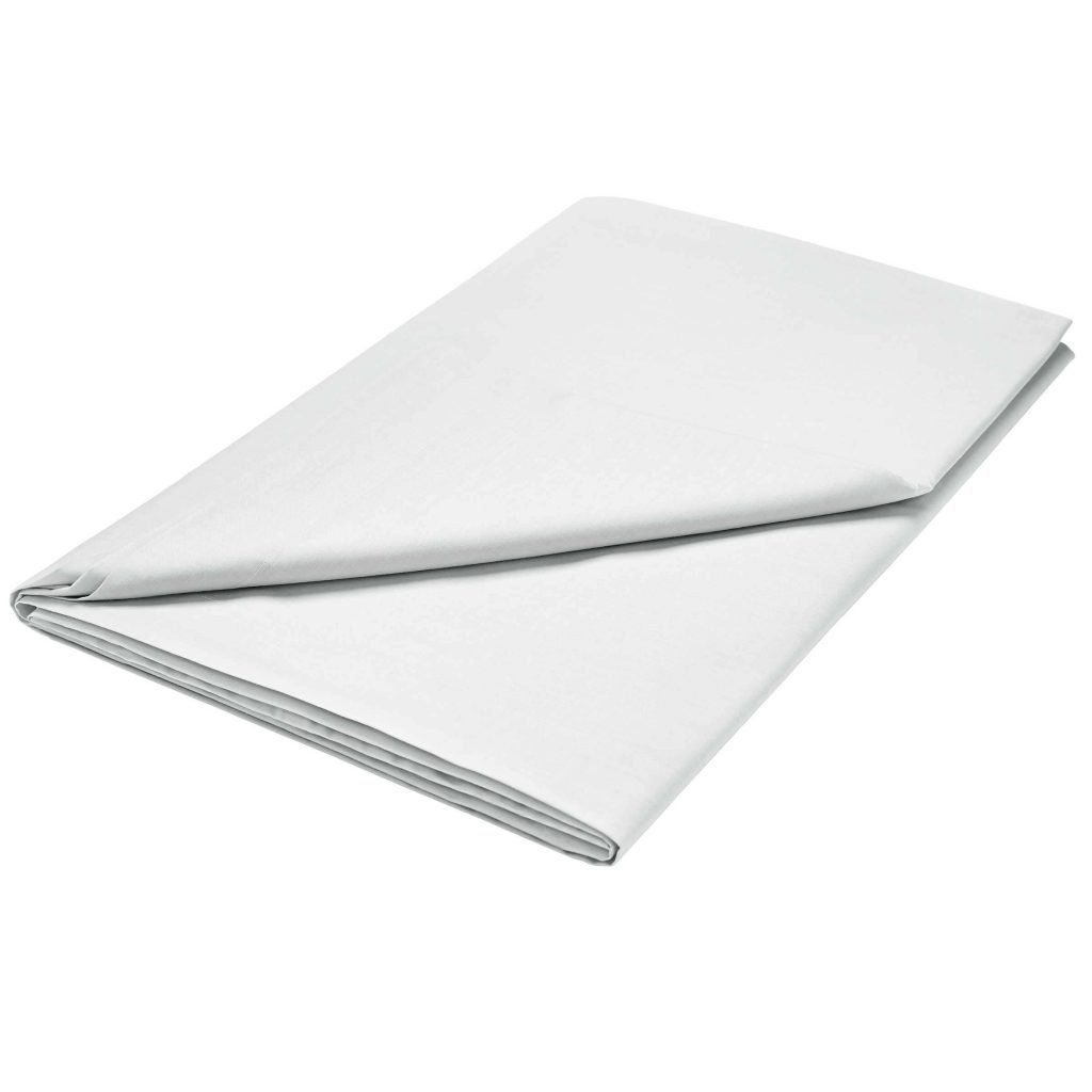 1951 Plain Dye Percale Kingsize Flat Sheet, Silver