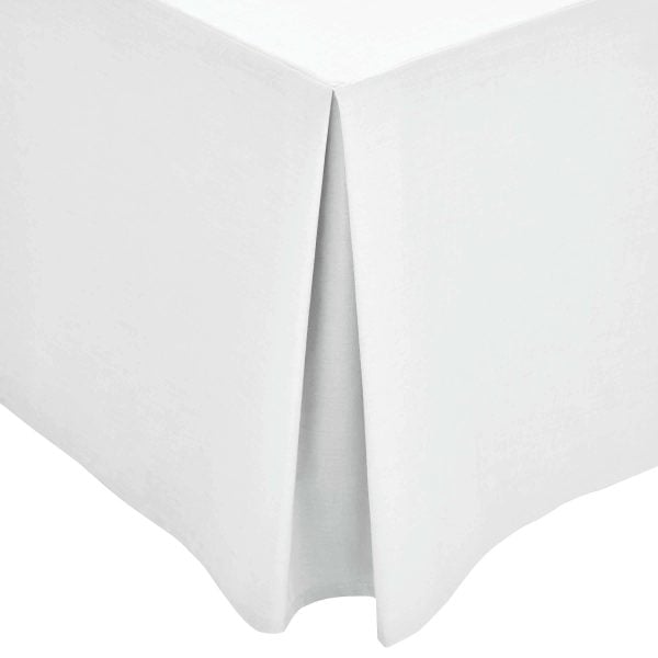 1951 Plain Dye Percale Single Valance Silver | Bed Sava