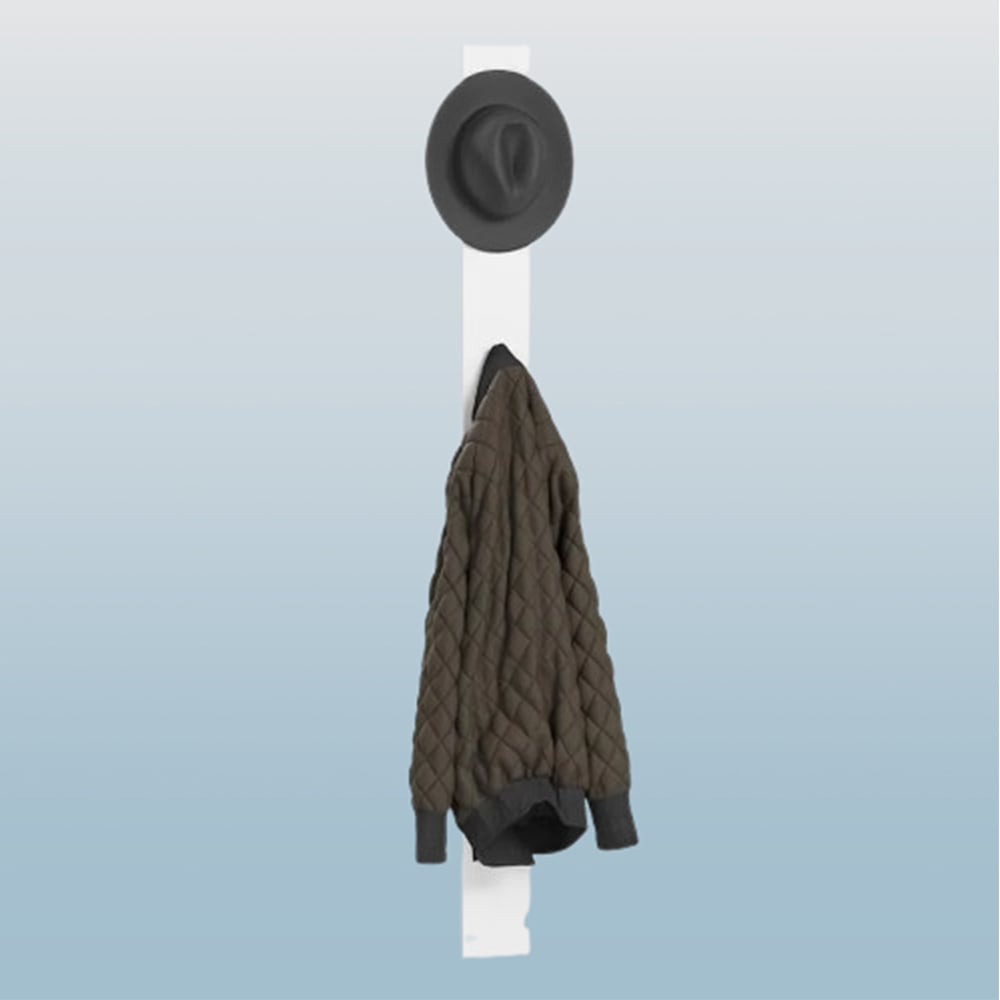Silvis Vertical Wooden Hallway Coat Hanger In White