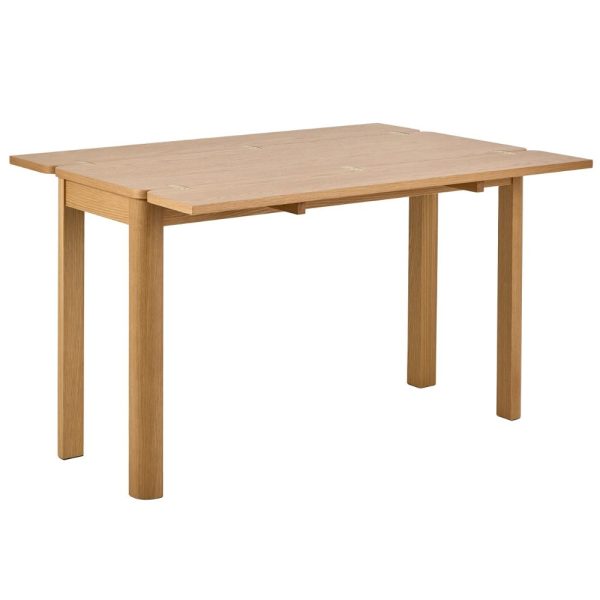 Simcoe Wooden Extending Dining Table In Matt Oak | Bed Sava