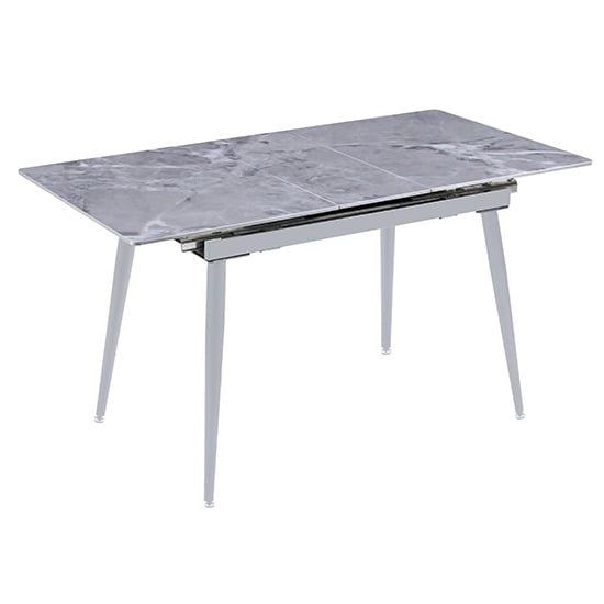 Sion Sintered Ceramic Stone Extending Dining Table In Grey Effect
