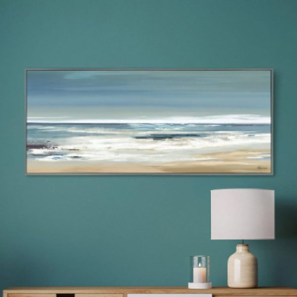 Smyrna Canvas Wall Art In Dark Grey Frame | Bed Sava
