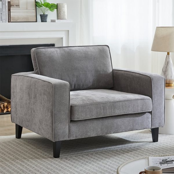 Soho Fabric 1 Seater Sofa In Grey | Bed Sava