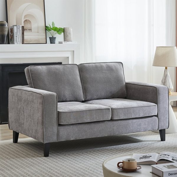 Soho Fabric 2 Seater Sofa In Grey | Bed Sava