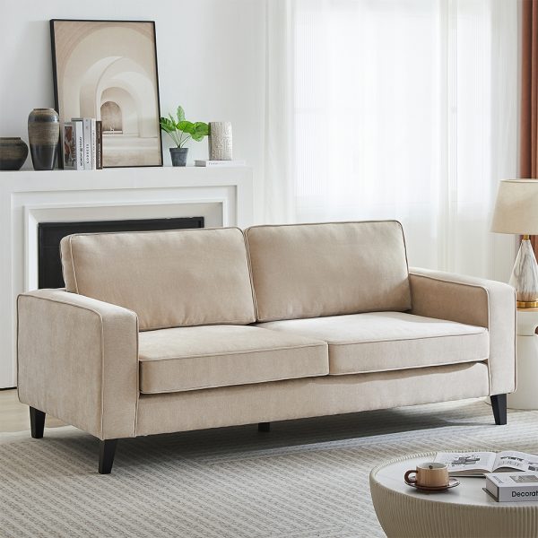 Soho Fabric 3 Seater Sofa In Stone | Bed Sava