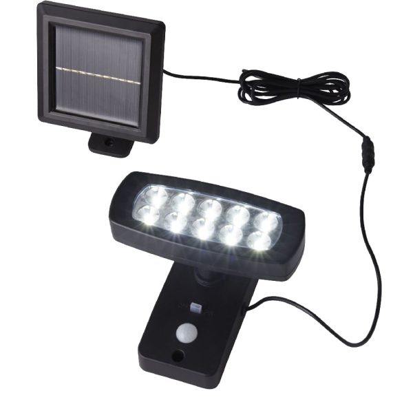 Solar Clear Polycarbonate ABS Outdoor Wall Light In Black | Bed Sava